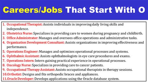 500 Jobs That Start With O Engdic 500 Jobs That Start With O Engdic