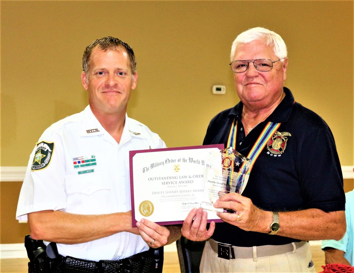 Aarp Florida Recognizes Jeffery Merry Jr Master Deputy Of Hillsborough County Sheriff S Office As A Community Fraud Fighter