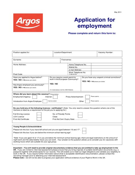 Argos Application Online Pdf Form 2023 Job Application Forms Argos Application Online Pdf Form 2023 Job Application Forms