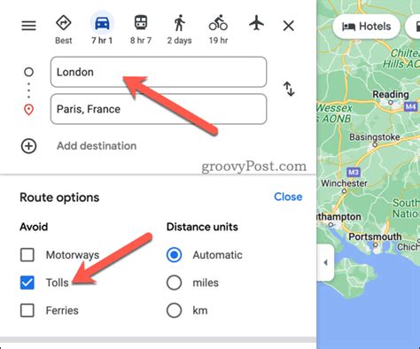 Avoid Tolls With Google Maps