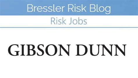 Brb Risk Jobs Board Compliance Officer Gibson Dunn Bressler Risk Blog Brb Risk Jobs Board Compliance Officer Gibson Dunn Bressler Risk Blog