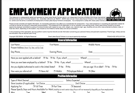 Buffalo Wild Wings Application Online Jobs Career Info