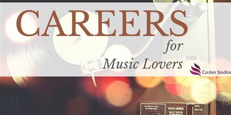 Careers For Music Lovers Cardon Studios
