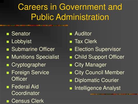 Careers In Public Administration Careers In Public Administration