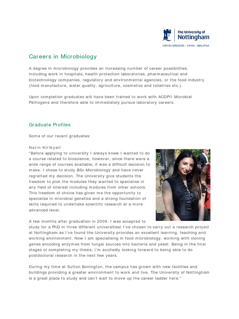 Careers With A Microbiology Degree Careers With A Microbiology Degree