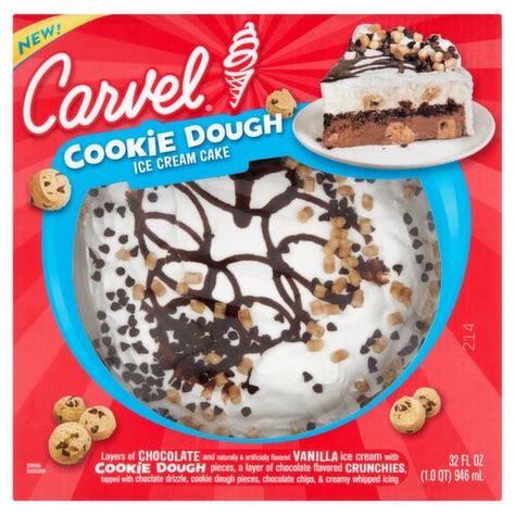Carvel Cookie Dough Ice Cream Cake 32 Fl Oz The Fresh Grocer Carvel Cookie Dough Ice Cream Cake 32 Fl Oz The Fresh Grocer