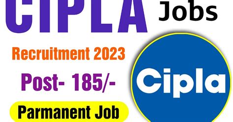 Cipla Medicine Company Recruitment 2023 Apply Online 185 Post Online Job Tak Cipla Medicine Company Recruitment 2023 Apply Online 185 Post Online Job Tak