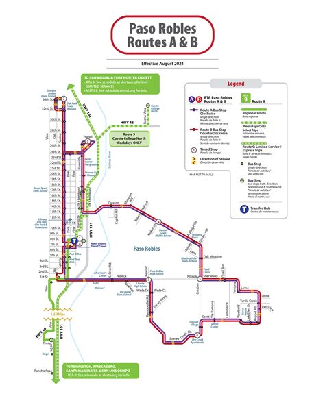 City Of Paso Robles Routes A B San Luis Obispo Regional Transit City Of Paso Robles Routes A B San Luis Obispo Regional Transit