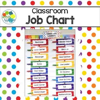 Classroom Job Chart In Rainbow Theme Classroom Job Chart In Rainbow Theme