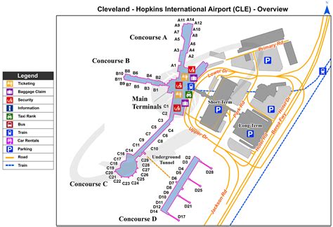 Cleveland Airport Terminal Map Cleveland Hopkins Airport Cleveland Airport Terminal Map Cleveland Hopkins Airport