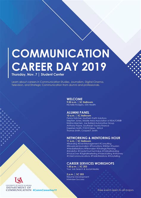Communication Career Day 2019 November 7Th Department Of Communication Communication Career Day 2019 November 7Th Department Of Communication