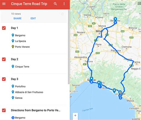 Create A Google Map Itinerary