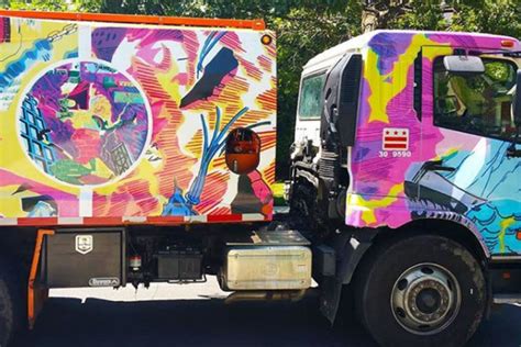 Dc Recycling Trucks Get Artistic Makeover Wtop News Dc Recycling Trucks Get Artistic Makeover Wtop News