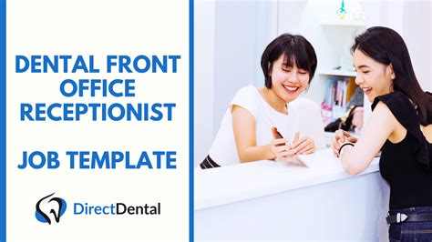 Dental Front Office Receptionist Job Template Directdental
