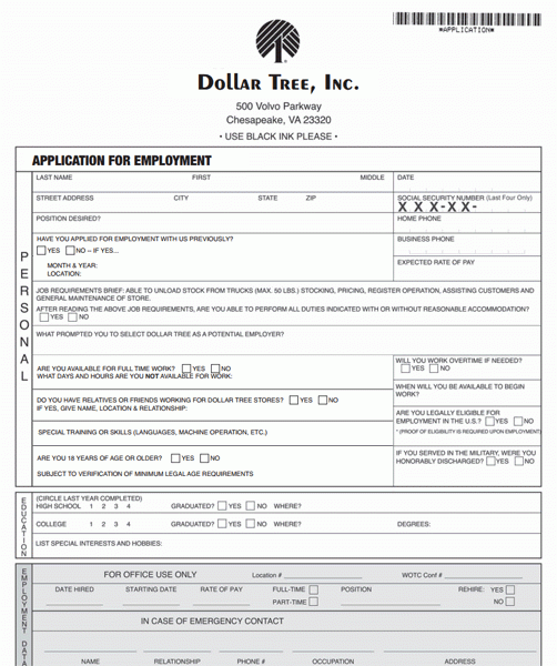 Dollar Tree Application Online Video