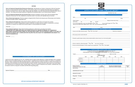 Download Rite Aid Job Application Form Careers Pdf Freedownloads Net