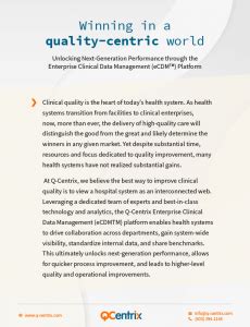Enterprise Clinical Data Management Workflow Q Centrix Enterprise Clinical Data Management Workflow Q Centrix