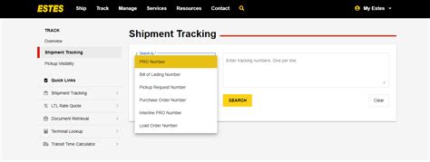 Estes Tracking Number Pro Number