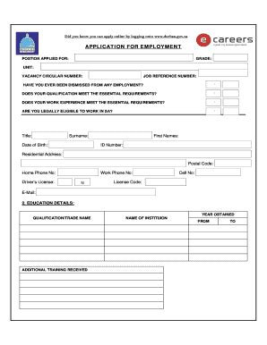 Ethekwini Municipality General Jobs Application 2017 2025 Form Fill Ethekwini Municipality General Jobs Application 2017 2025 Form Fill