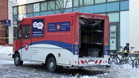 Falling Chunk Of Ice Narrowly Misses Canada Post Worker Falling Chunk Of Ice Narrowly Misses Canada Post Worker