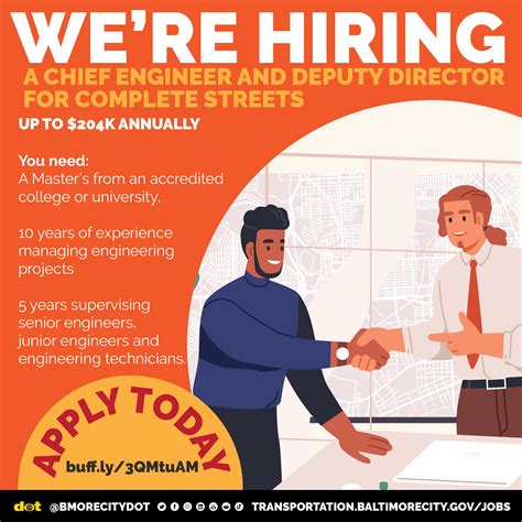 Featured Job Postings Baltimore City Department Of Transportation Featured Job Postings Baltimore City Department Of Transportation