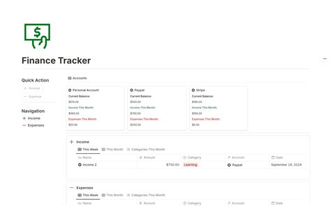 Finance Tracker Template By Chris Notion Marketplace