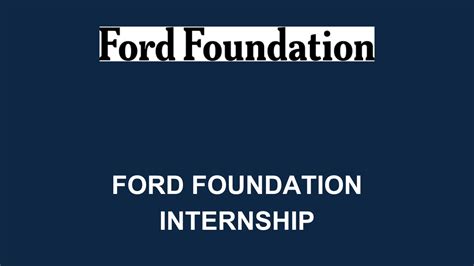Ford Foundation Careers