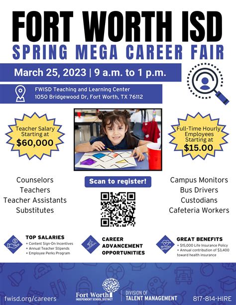 Fort Worth Isd Is Hosting A Spring Mega Career Fair The Fair Will Be This Saturday At Fwisd Teaching And Learning Center From 9 Am 1 Am Don T Miss Out On