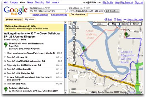 Google Maps Adds Walking Directions Tidbits Google Maps Adds Walking Directions Tidbits