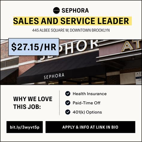 Hiring Sephora Sales And Service Leader Starting At 27 15 Hr Hiring Sephora Sales And Service Leader Starting At 27 15 Hr