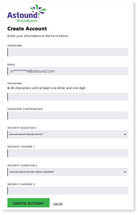 How To Create Your Account Astound How To Create Your Account Astound