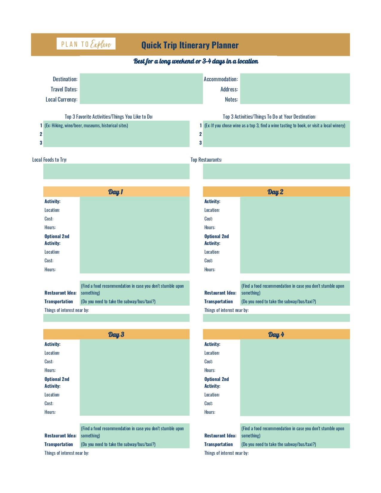 How To Make A Travel Plan How To Make A Travel Plan