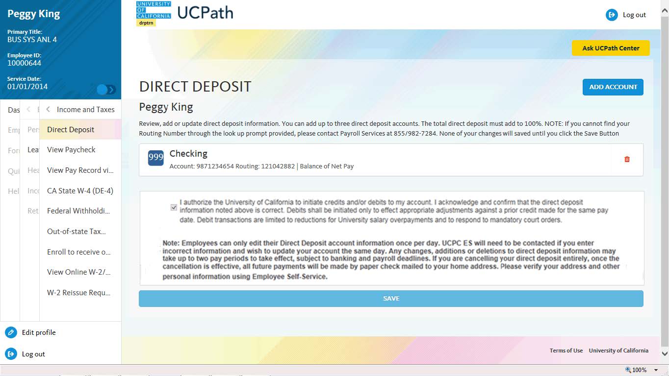 How To Manage Your Direct Deposit Accounting Fiscal Services Uci How To Manage Your Direct Deposit Accounting Fiscal Services Uci