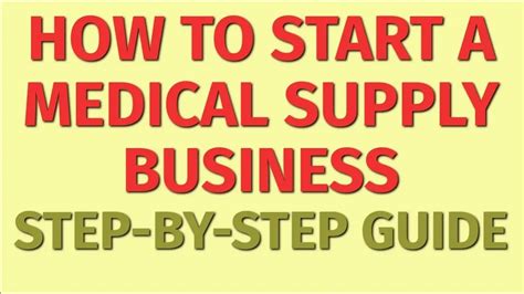 How To Start A Medical Supply Business How To Start A Medical Supply Business
