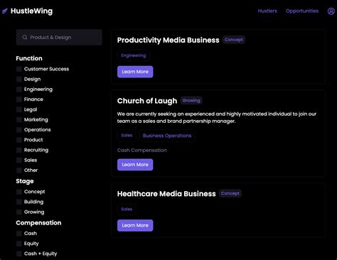 Hustlewing Careers