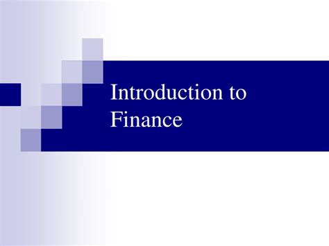 Introduction To Finance