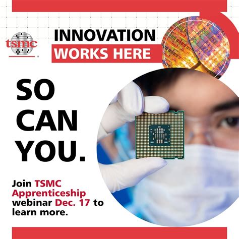 Join Our Free Webinar On Tsmc Apprenticeship Opportunities Are You Ready To Launch Your Career In One Of The World S Fastest Growing Industries Learn How You Can Gain Hands On Experience And Join Our Free Webinar On Tsmc Apprenticeship Opportunities Are You Ready To Launch Your Career In One Of The World S Fastest Growing Industries Learn How You Can Gain Hands On Experience And