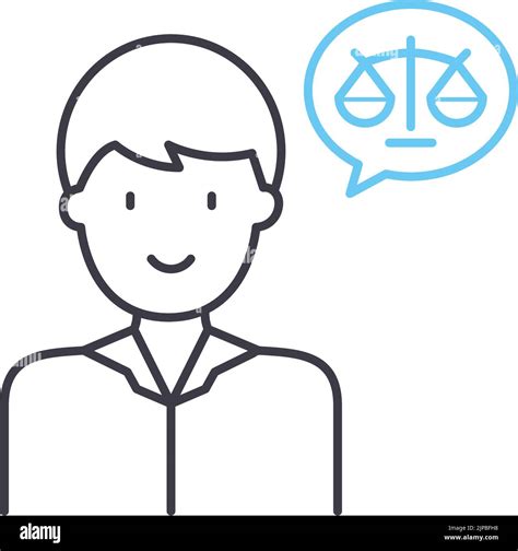 Legal Advice Line Icon Outline Symbol Vector Illustration Concept Legal Advice Line Icon Outline Symbol Vector Illustration Concept