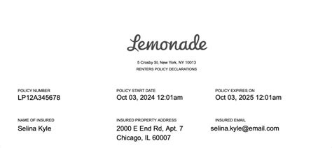 Lemonade Renters Insurance Declaration Page Life Insurance Quotes