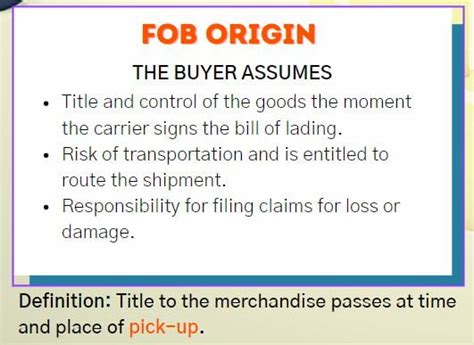 Meaning Of Fob Origin