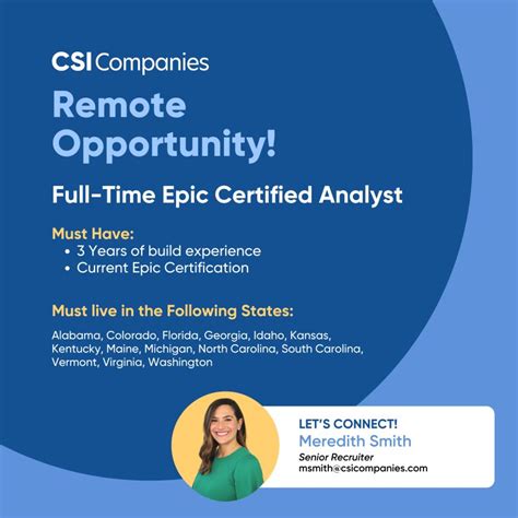 Meredith Smith On Linkedin Remote Job Opportunity Full Time Epic Meredith Smith On Linkedin Remote Job Opportunity Full Time Epic