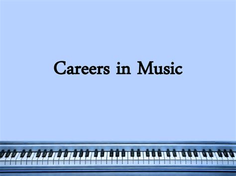 Music Careers Ppt Taylor County Schools