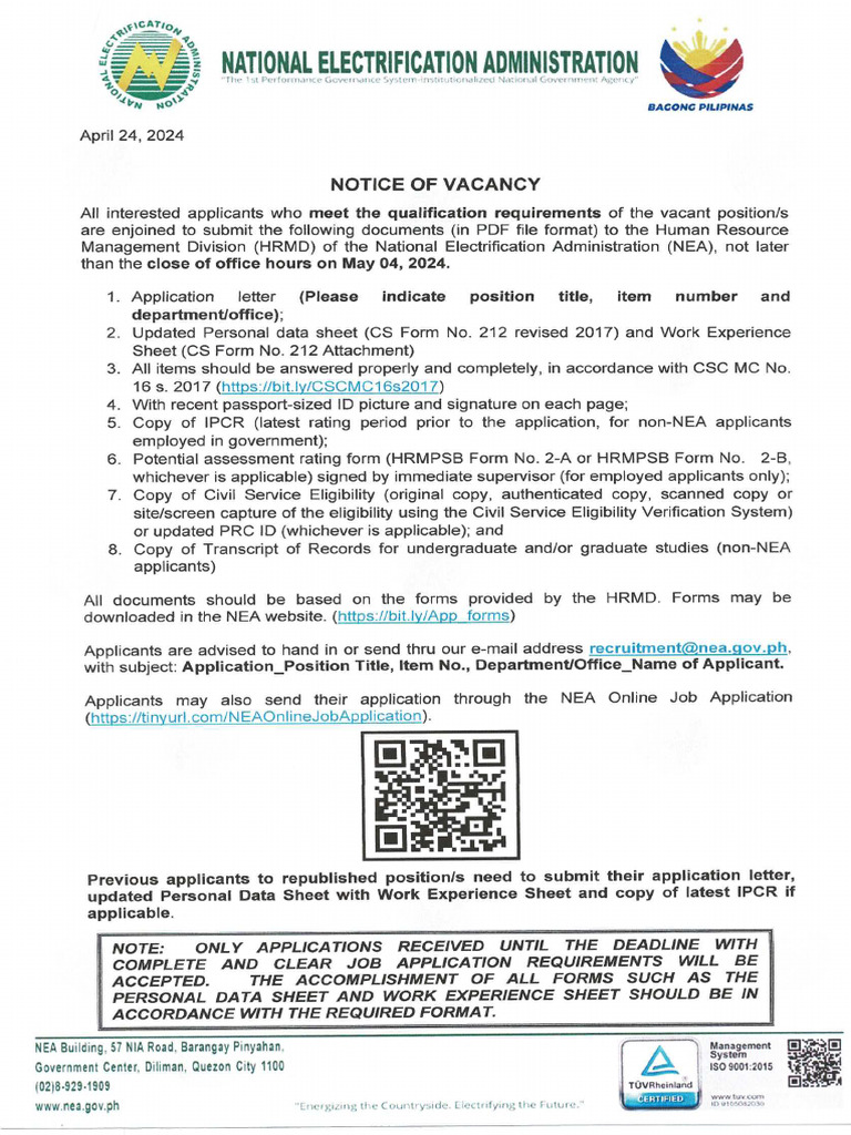 National Electrification Administration Careers
