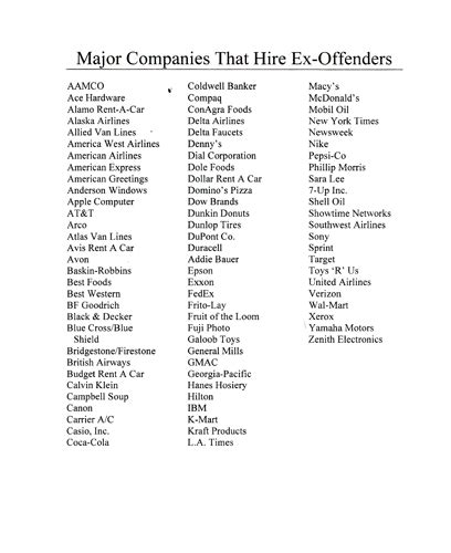 Oc Community Resources Felon Friendly Employment Agencies Oc Community Resources Felon Friendly Employment Agencies