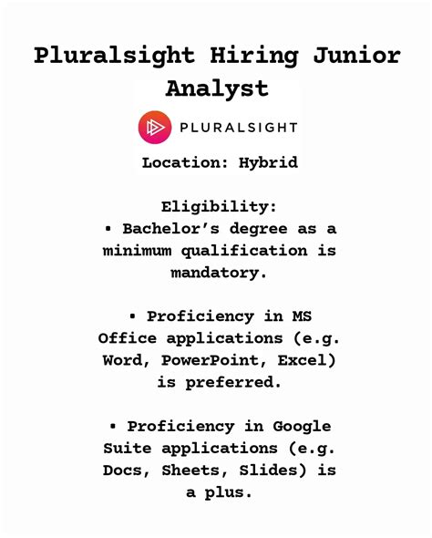 Off Campus Jobs Pluralsight Hiring Junior Analyst Dm Or Check The Off Campus Jobs Pluralsight Hiring Junior Analyst Dm Or Check The