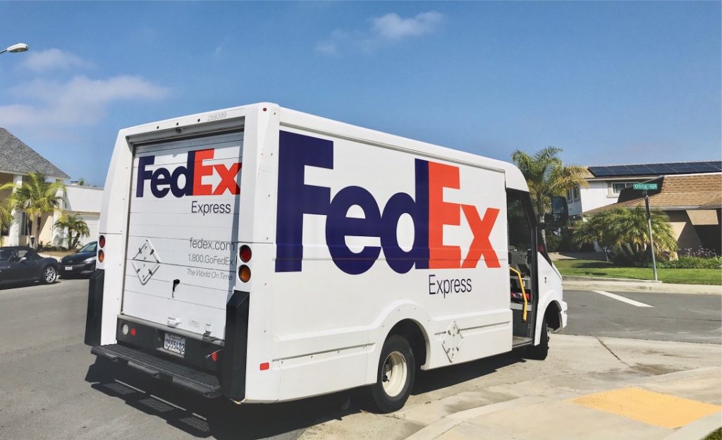 On Fedex Vehicle For Delivery Us Global Mail On Fedex Vehicle For Delivery Us Global Mail