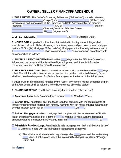 Owner Financing Contract Template Easy To Fill Out Free To Download Owner Financing Contract Template Easy To Fill Out Free To Download
