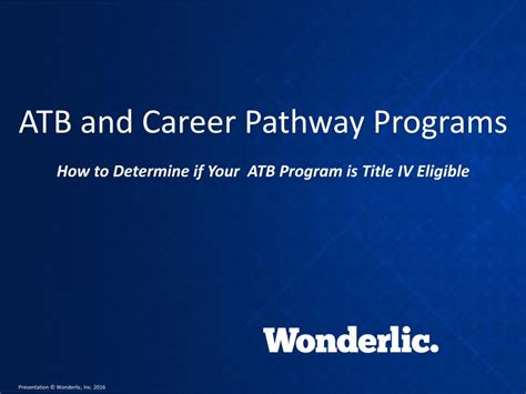 Pdf Atb And Career Pathway Programsintroductions Chris Young