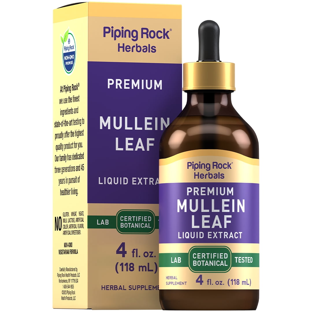 Piping Rock Mullein Leaf Extract Supplement 4 Fl Oz Non Gmo Gluten