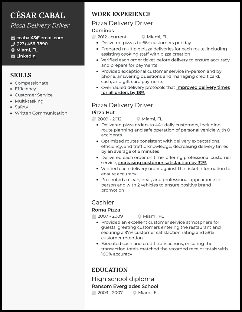 Pizza Delivery Driver Careers